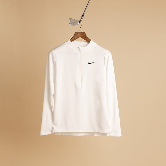 Nike Womens Dri-FIT UV Club Half-Zip Top White