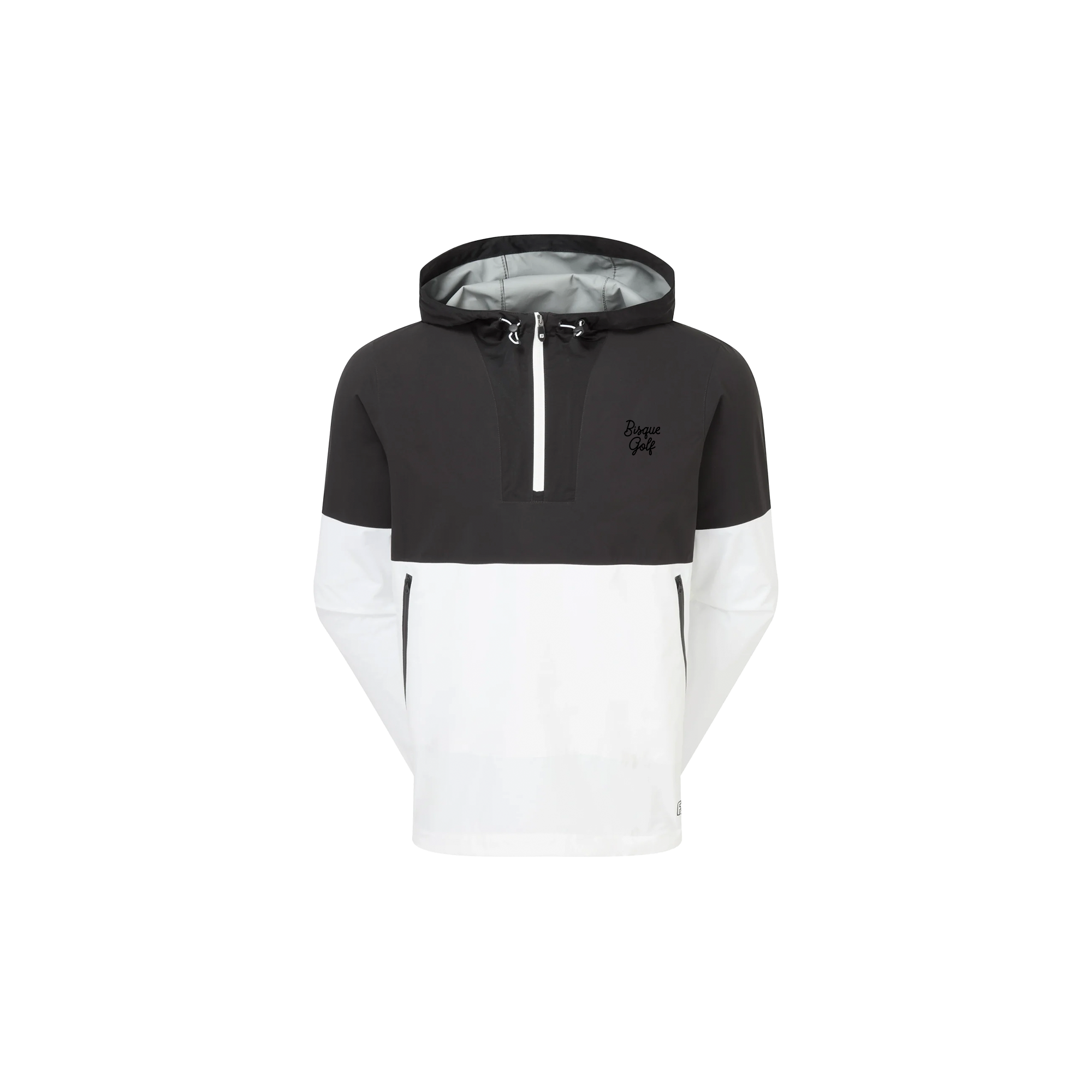 FootJoy with Bisque Hydrolite X Hoodie - Black/White – Bisque Golf