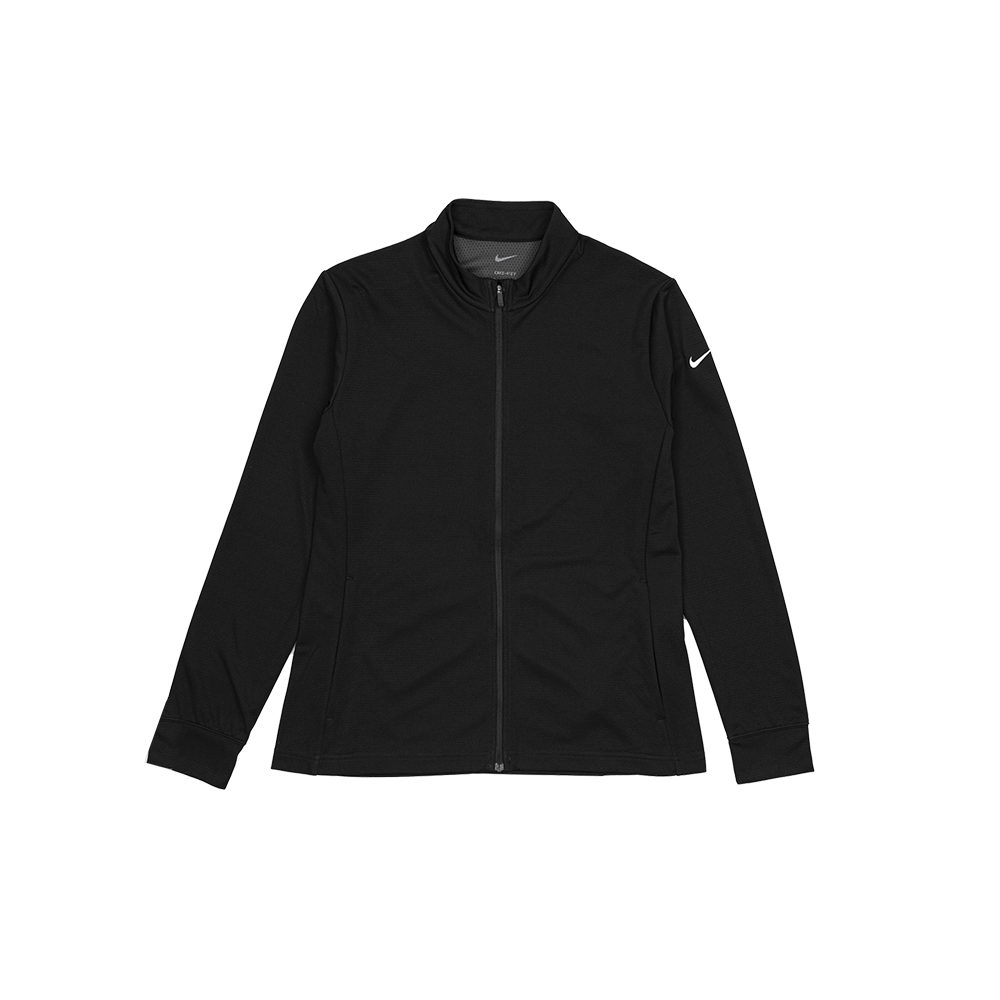 Nike Womens Dri-FIT UV Full-Zip Top Black â Bisque Golf