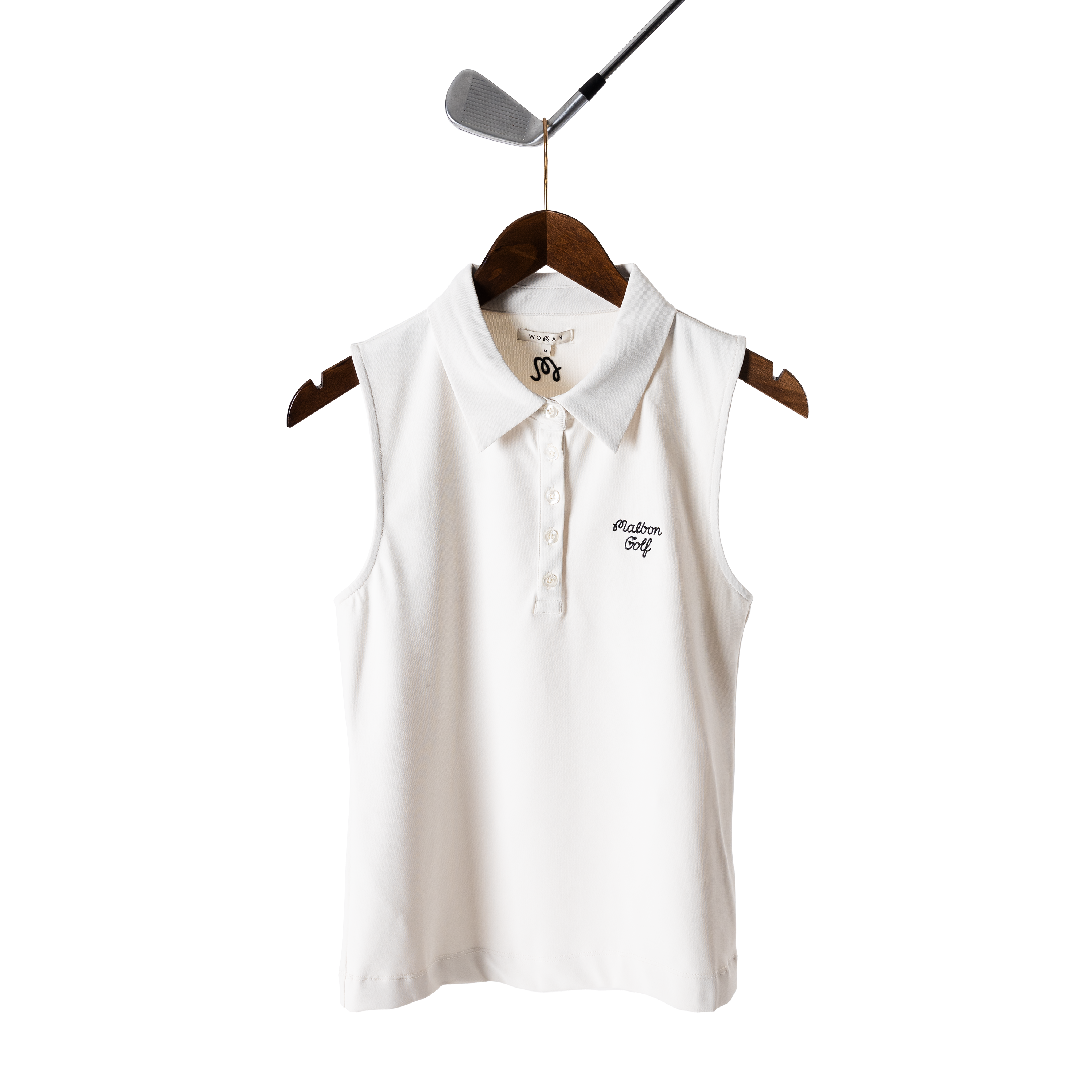 Malbon Claudia Sleeveless Polo - White – Bisque Golf Malbon Claudia Sleeveless Polo - White – Bisque Golf
