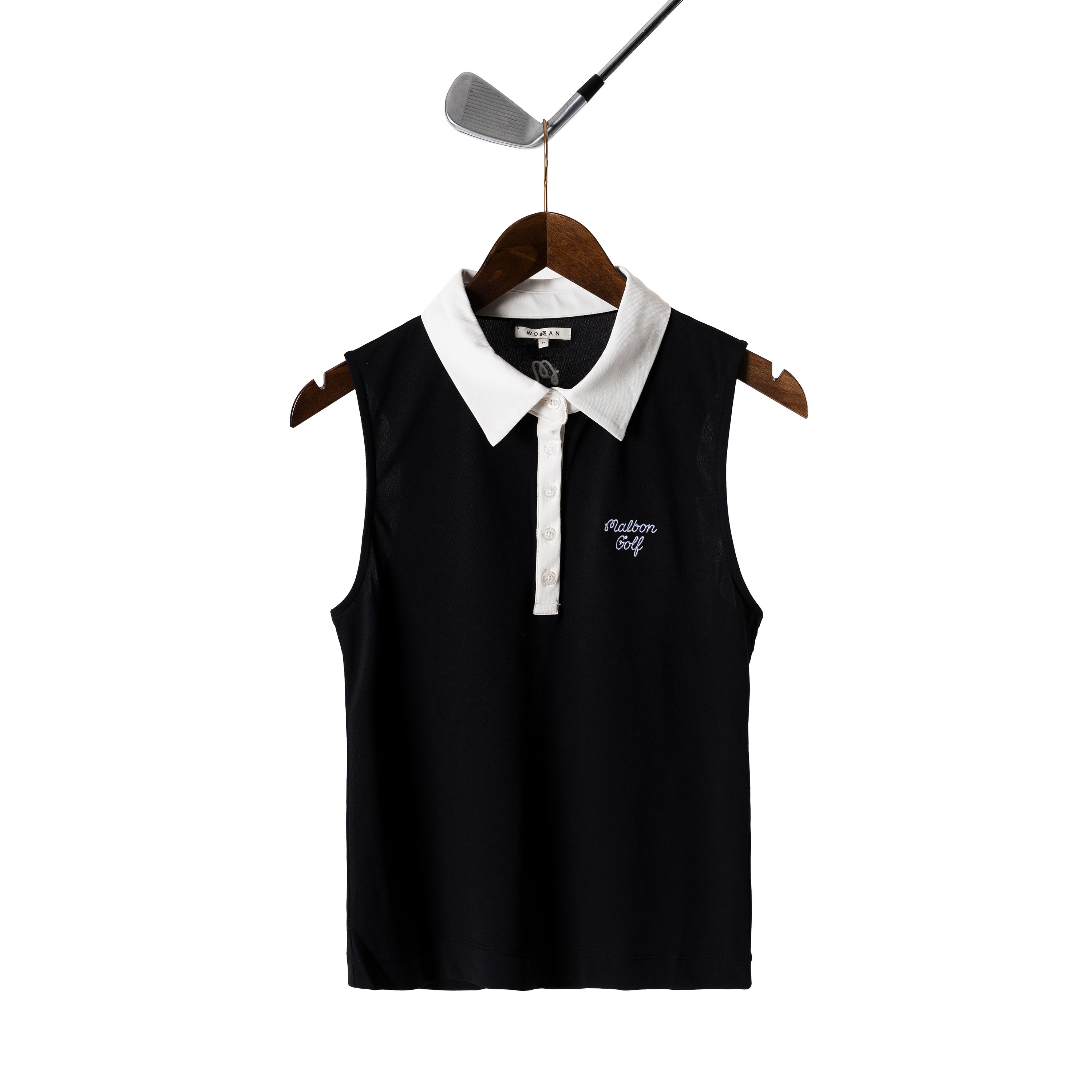 Malbon Claudia Sleeveless Polo - Black – Bisque Golf Malbon Claudia Sleeveless Polo - Black – Bisque Golf