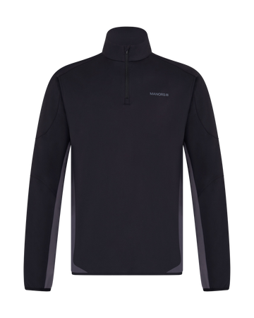 Manors Quarter Zip Tech Black