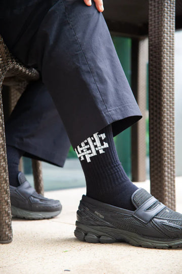 Cph/Golf Overlap 2PC Socks - Black/White