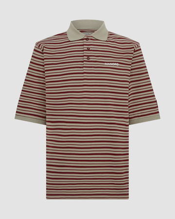 Manors G.O.A.T Pique Polo "Burgundy"