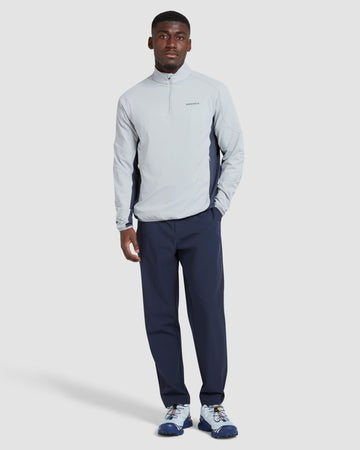 Manors Quarter Zip Tech Blue