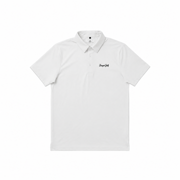 Bisque Golf Solid Performance Polo - Off White/ Pitch Black