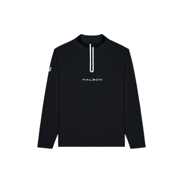 Malbon Performance Raglan Quarter Zip - Black