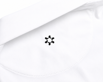 Bisque Golf Solid Performance Polo - Clear White/ Pitch Black