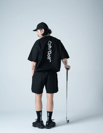 Cph/Golf Light Weight SS Zip Pullover - Black