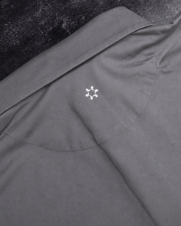 Bisque Golf Solid Performance Polo - Basalt Grey/ White