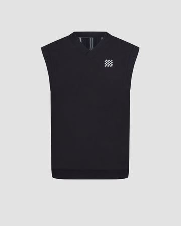 Manors Reversible V-Neck Vest - Black