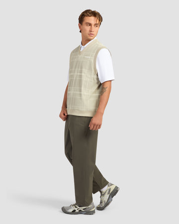 Manors Reversible V-Neck Vest - Dune