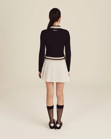 Malbon Golf Womens Daisy Knit Top - Black