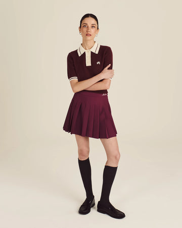 Malbon Golf Rubi Skirt - Red Mahogany