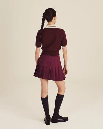 Malbon Golf Rubi Skirt - Red Mahogany