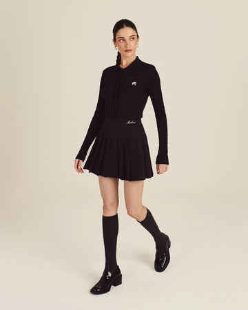 Malbon Golf Woemens Florence Knit Top - Black