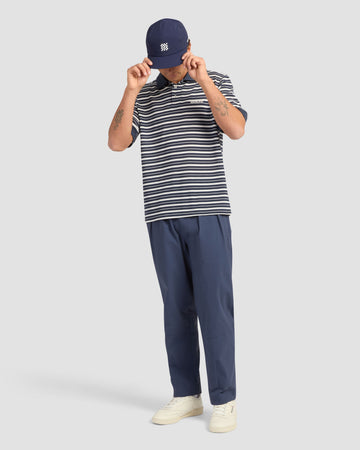 Manors GOAT Pique Polo 2.0 Navy - Lifestyle