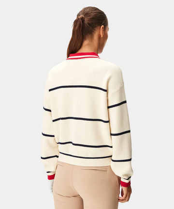 Macade Powder Club Knit Polo Sweater - Powder White
