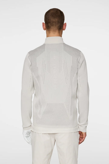 J. Lindeberg Bo Tech Knit Zip Sweater - Moonbeam