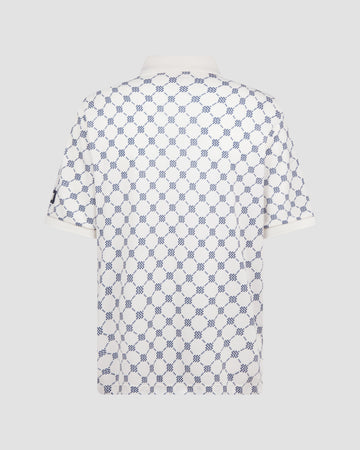 Manors GOAT Pique Polo Monogram - Cream