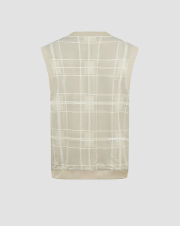 Manors Reversible V-Neck Vest - Dune