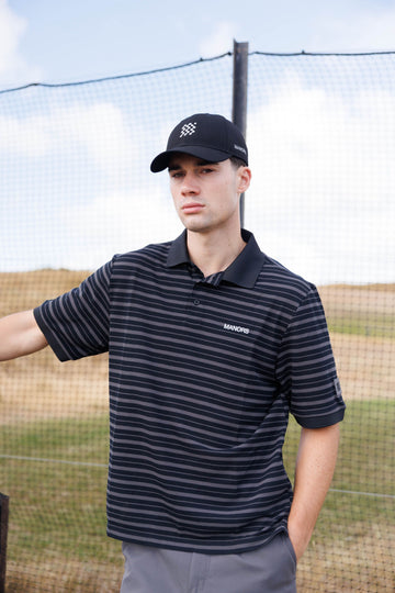 Manors GOAT Pique Polo 2.0 Black - Lifestyle