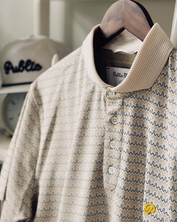 Public Drip Athlete Drip Stripe Polo - Creme