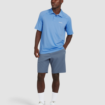 Manors Lightweight Course Polo - Powder - front