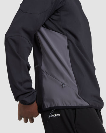 Manors Quarter Zip Tech Black