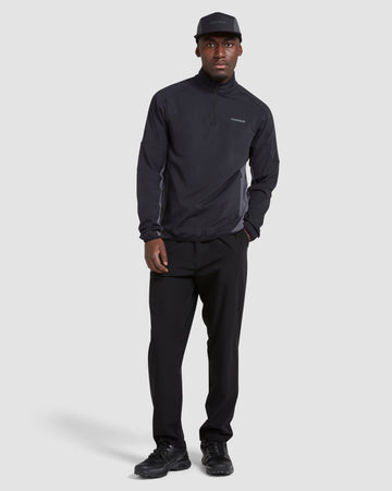 Manors Quarter Zip Tech Black