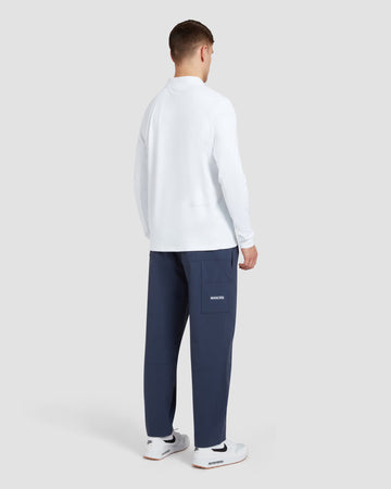 Manors Golf Long Sleeve Course Polo - White