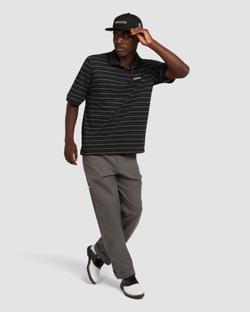 Manors GOAT Pique Polo 2.0 Black - Lifestyle