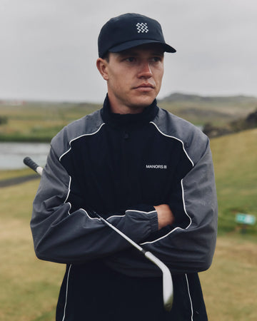 Manors Golf Frontier Tech Cap Black