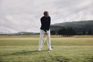 Manors Golf Merino Tech Windbreaker Midnight detail 4