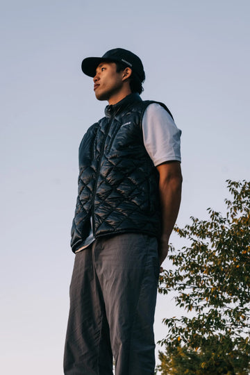 Manors Golf Argyle Pertex Gilet - Black