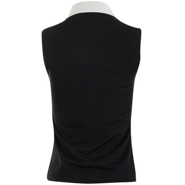 Malbon Claudia Sleeveless Polo - Black, detail