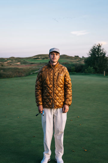 Manors Golf Argyle Pertex Jacket - Clay