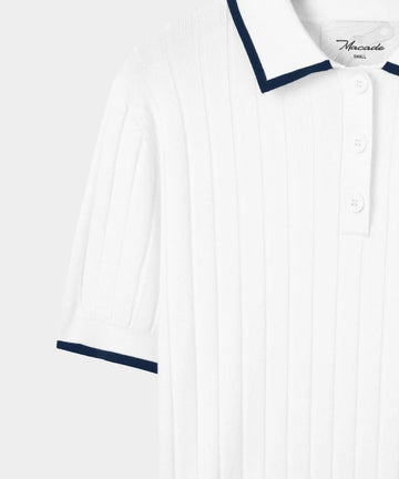 Macade Skye White Course Knit Polo