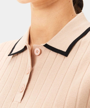 Macade Tan Course Knit Polo