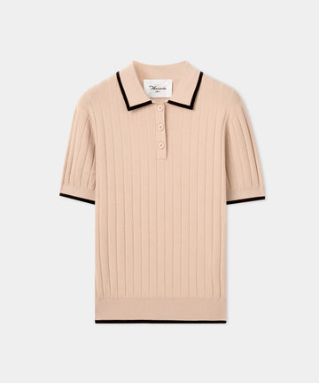Macade Tan Course Knit Polo