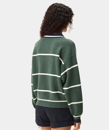Macade Green Club Knit Polo Sweater