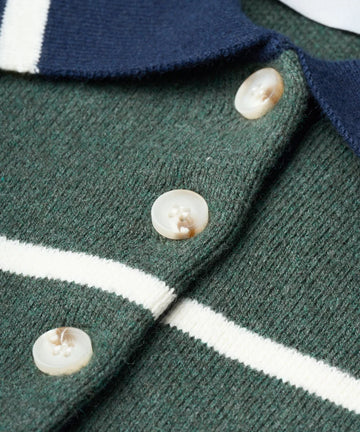 Macade Green Club Knit Polo Sweater