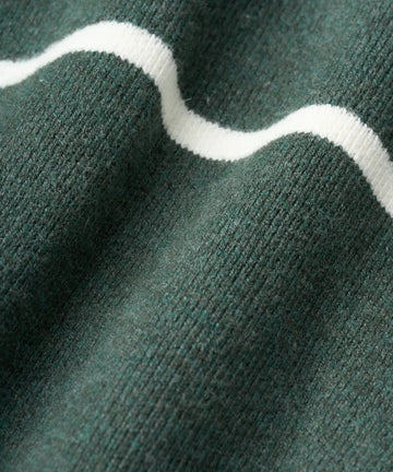 Macade Green Club Knit Polo Sweater