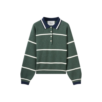 Macade Green Club Knit Polo Sweater