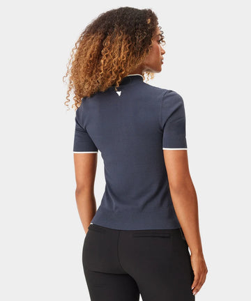 Macade Charcoal Air Mock Neck Top