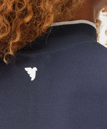 Macade Charcoal Air Mock Neck Top