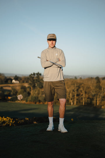 Manors 1/4 zip Lightweight Mid-Layer - Dune