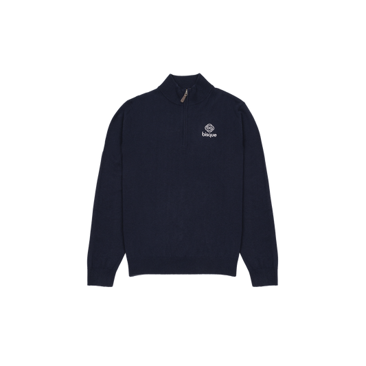 FootJoy with Bisque Wool Half-Zip Lined Pullover Navy