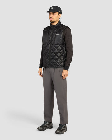Manors Golf Argyle Pertex Gilet - Black