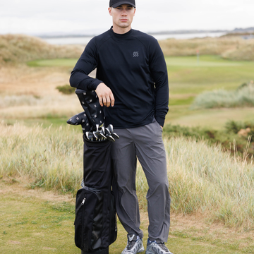 Manors Highland Mock Neck Fleece - Black - front